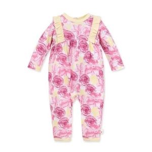 Burt’s Bees Baby Vibrant Blooms Jumpsuit 0-3M New